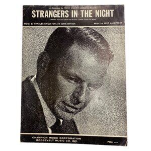 FRANK SINATRA "Strangers in the Night" 1966 Vintage Sheet Music Singleton/Snyder